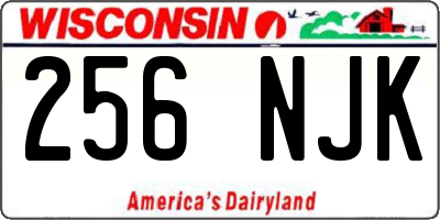 WI license plate 256NJK