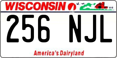 WI license plate 256NJL
