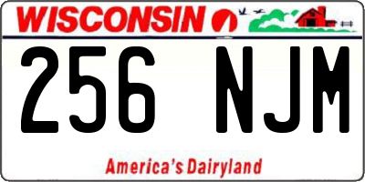 WI license plate 256NJM