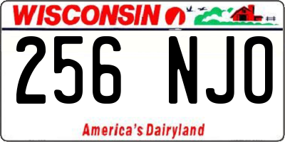 WI license plate 256NJO