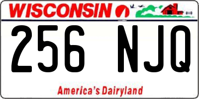 WI license plate 256NJQ