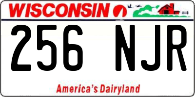 WI license plate 256NJR