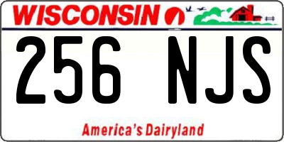 WI license plate 256NJS