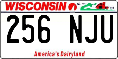 WI license plate 256NJU