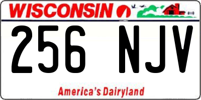 WI license plate 256NJV