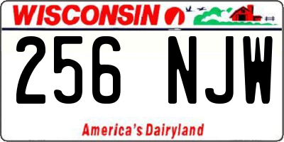 WI license plate 256NJW