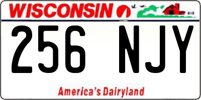 WI license plate 256NJY