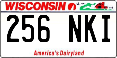 WI license plate 256NKI