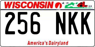 WI license plate 256NKK