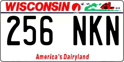 WI license plate 256NKN