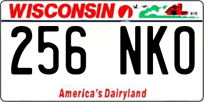 WI license plate 256NKO