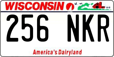 WI license plate 256NKR