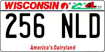 WI license plate 256NLD