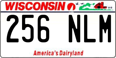 WI license plate 256NLM