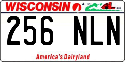 WI license plate 256NLN