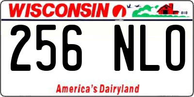WI license plate 256NLO