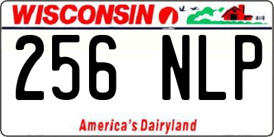 WI license plate 256NLP