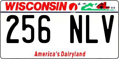 WI license plate 256NLV