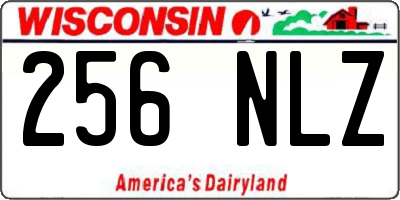 WI license plate 256NLZ