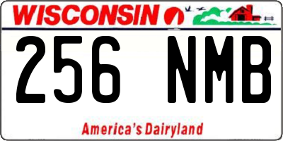 WI license plate 256NMB