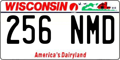 WI license plate 256NMD