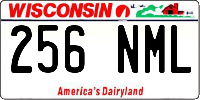 WI license plate 256NML