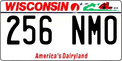 WI license plate 256NMO