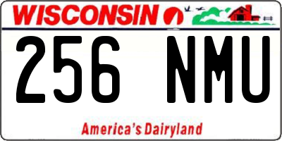 WI license plate 256NMU