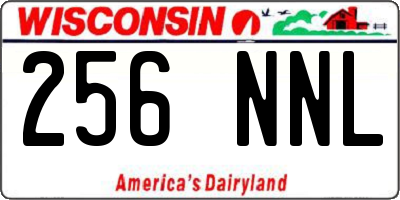 WI license plate 256NNL