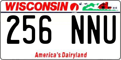 WI license plate 256NNU