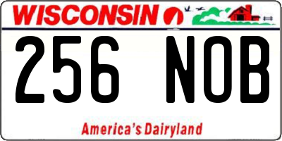 WI license plate 256NOB