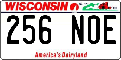 WI license plate 256NOE