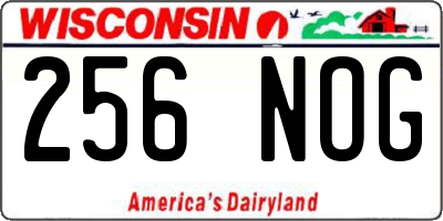 WI license plate 256NOG