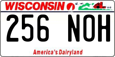 WI license plate 256NOH