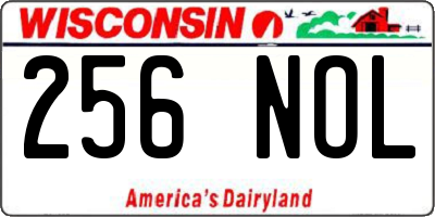 WI license plate 256NOL