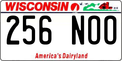 WI license plate 256NOO