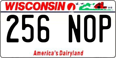 WI license plate 256NOP