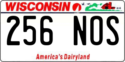 WI license plate 256NOS