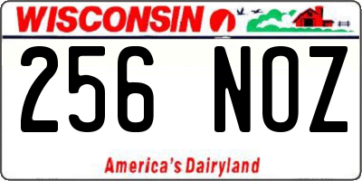 WI license plate 256NOZ