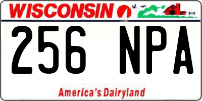 WI license plate 256NPA
