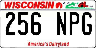 WI license plate 256NPG