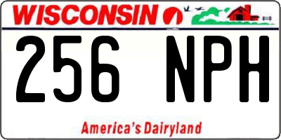 WI license plate 256NPH