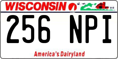 WI license plate 256NPI