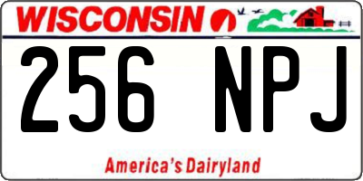 WI license plate 256NPJ
