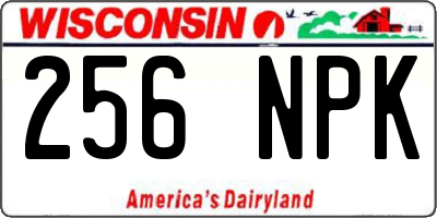 WI license plate 256NPK