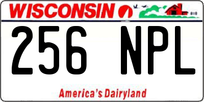 WI license plate 256NPL