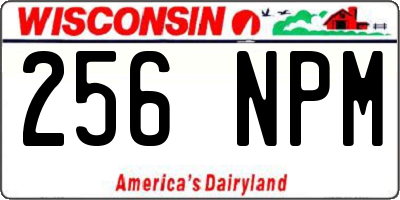 WI license plate 256NPM