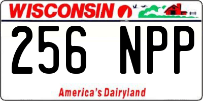 WI license plate 256NPP