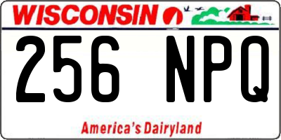 WI license plate 256NPQ