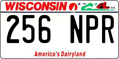 WI license plate 256NPR